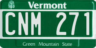 VT license plate CNM271