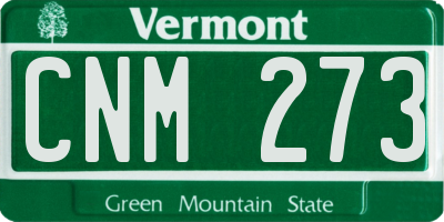VT license plate CNM273