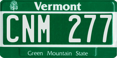 VT license plate CNM277