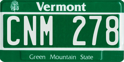 VT license plate CNM278