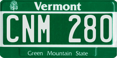 VT license plate CNM280