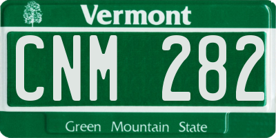 VT license plate CNM282