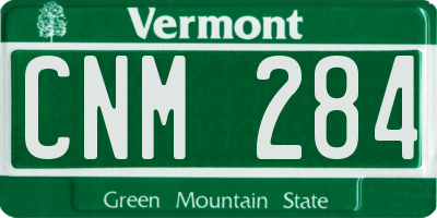VT license plate CNM284