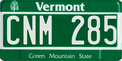 VT license plate CNM285