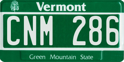 VT license plate CNM286