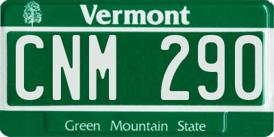 VT license plate CNM290