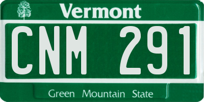 VT license plate CNM291