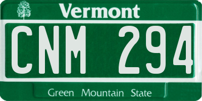 VT license plate CNM294