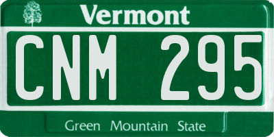 VT license plate CNM295