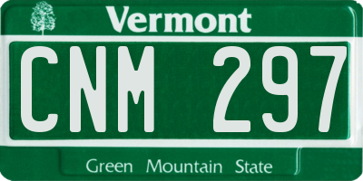VT license plate CNM297