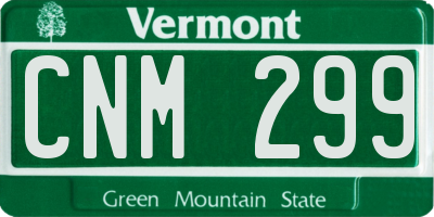 VT license plate CNM299