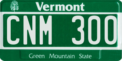 VT license plate CNM300