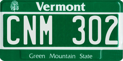 VT license plate CNM302