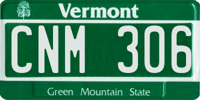 VT license plate CNM306