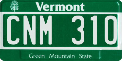 VT license plate CNM310