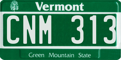 VT license plate CNM313