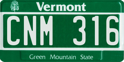 VT license plate CNM316