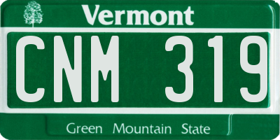 VT license plate CNM319