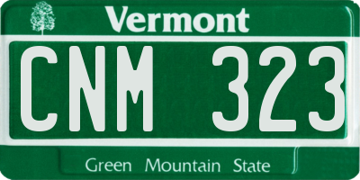 VT license plate CNM323