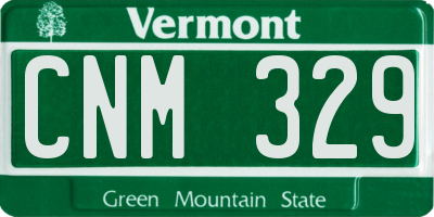 VT license plate CNM329