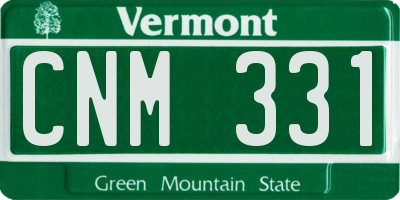 VT license plate CNM331