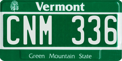 VT license plate CNM336