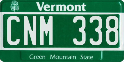 VT license plate CNM338