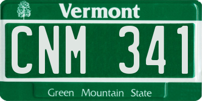 VT license plate CNM341