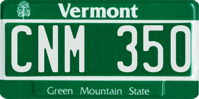 VT license plate CNM350