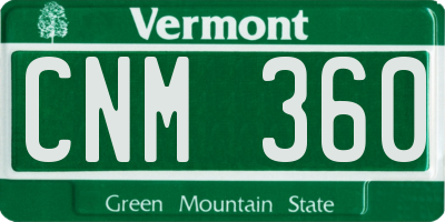 VT license plate CNM360