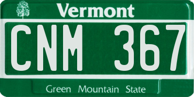 VT license plate CNM367