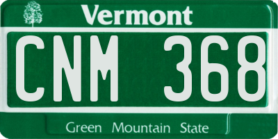 VT license plate CNM368