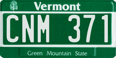VT license plate CNM371