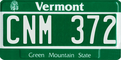 VT license plate CNM372