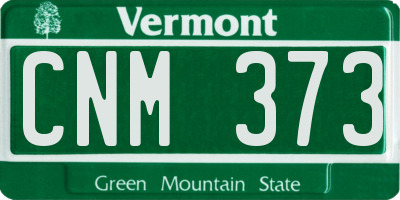 VT license plate CNM373