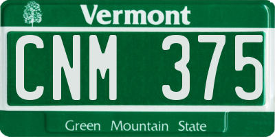 VT license plate CNM375