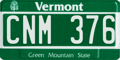 VT license plate CNM376