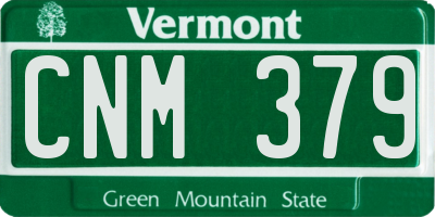 VT license plate CNM379