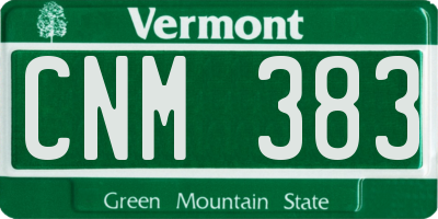 VT license plate CNM383