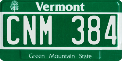 VT license plate CNM384