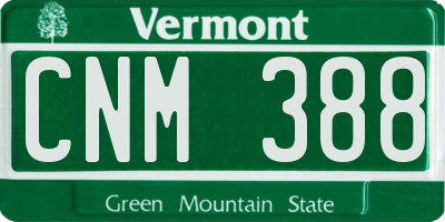 VT license plate CNM388