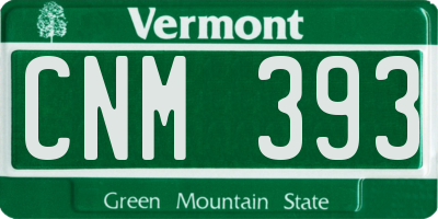 VT license plate CNM393