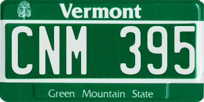 VT license plate CNM395