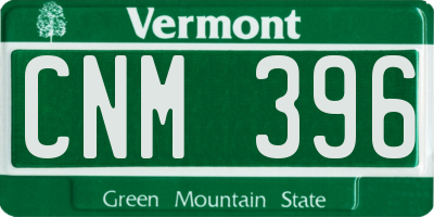 VT license plate CNM396