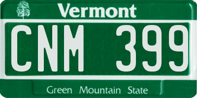 VT license plate CNM399