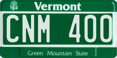 VT license plate CNM400