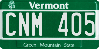 VT license plate CNM405