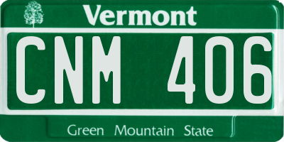 VT license plate CNM406