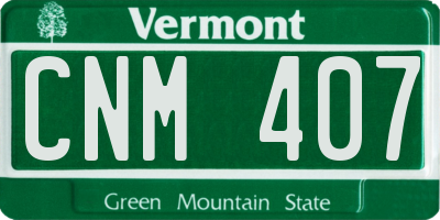 VT license plate CNM407