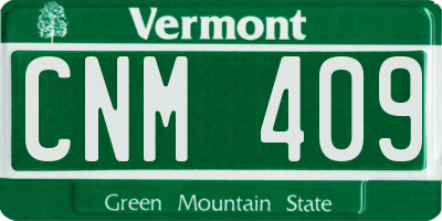 VT license plate CNM409